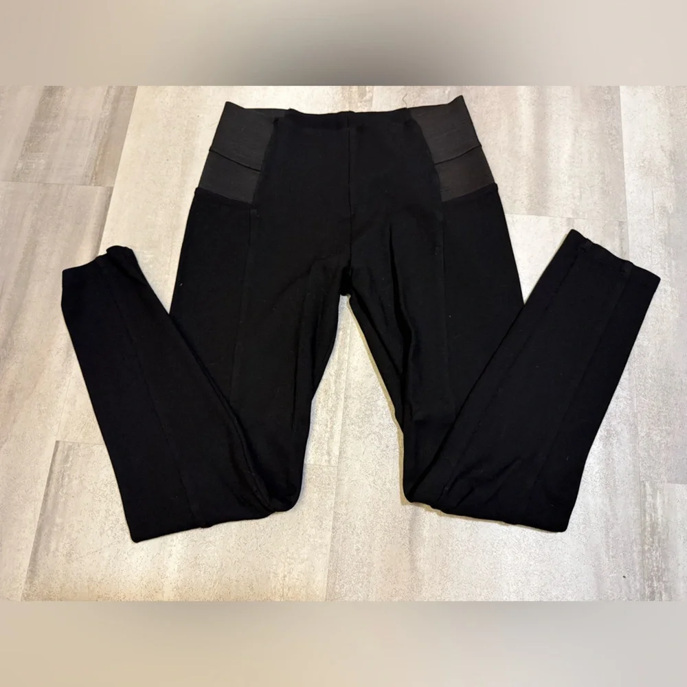 Zara Kids Black Leggings with Stylish Panels