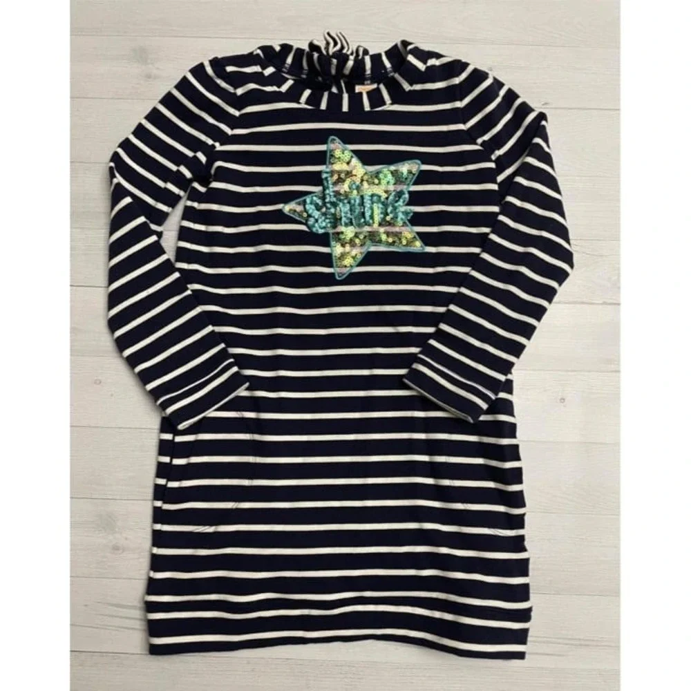 Girls Gymboree sweater dress sequin star stripes‎ size 12