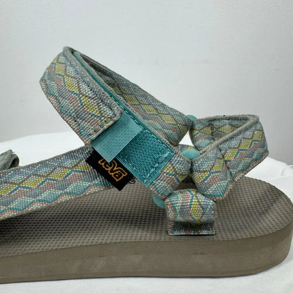 Teva Sandals Original Universal Sandal Women 11 Blue Gray Sanborn Casual Beach