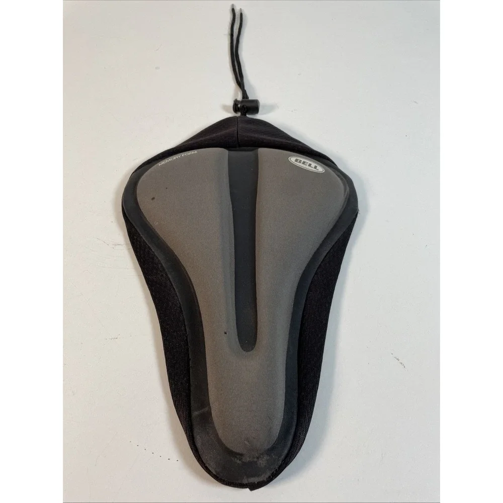 BELL MEMORY FOAM TRIANGLE BICYCLE SEAT COVER ADJUSTABLE COMFORT WASHABLE EX COND