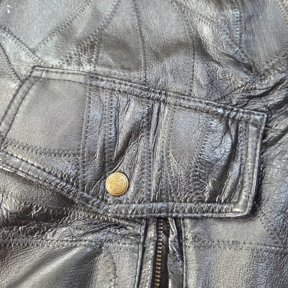 Vintage patchwork leather