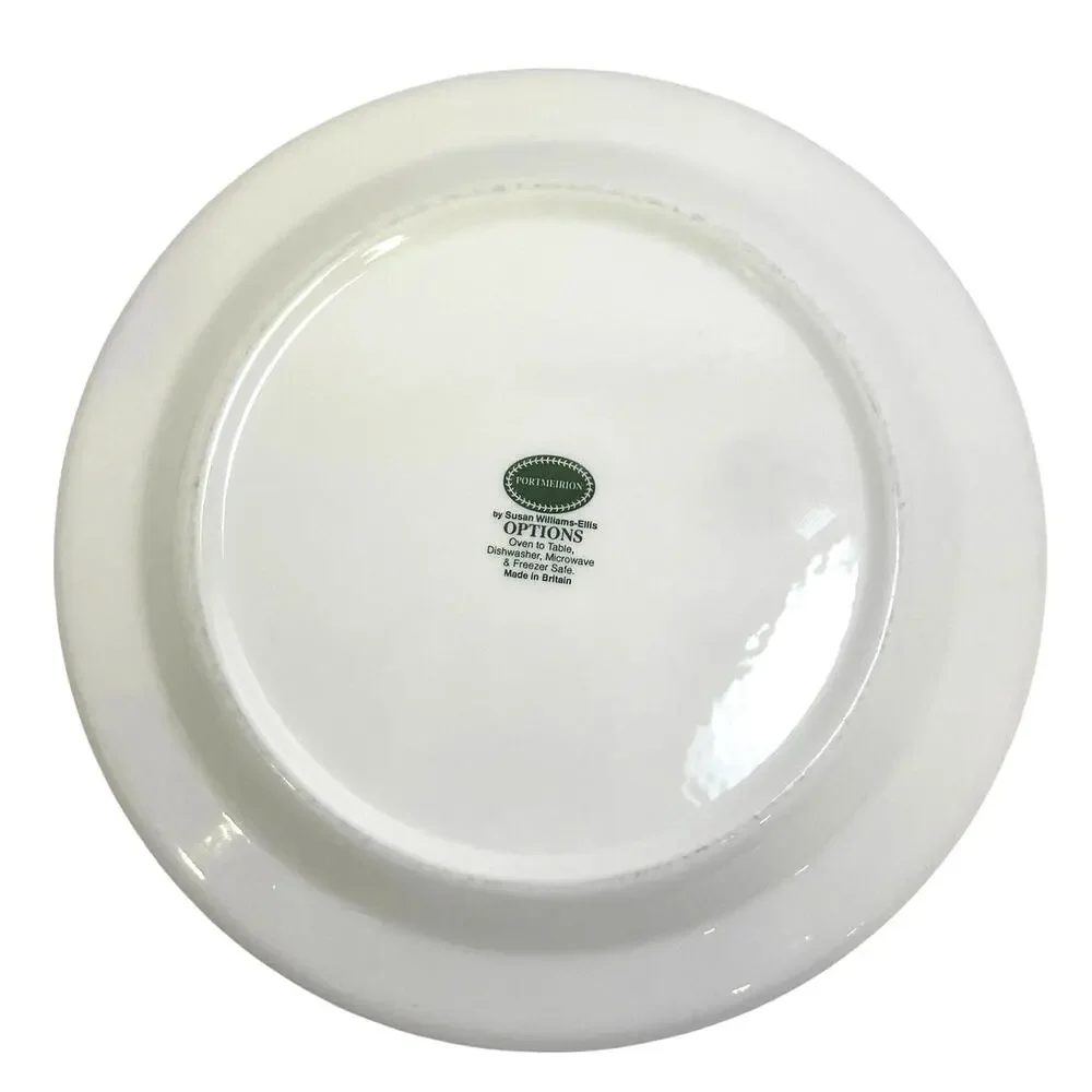 Portmeirion 1998-2006 Retired 'Options' Embossed Smooth Laurel Rim Dinner Plate