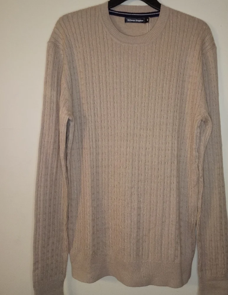 knitwear kingdom khaki crewneck