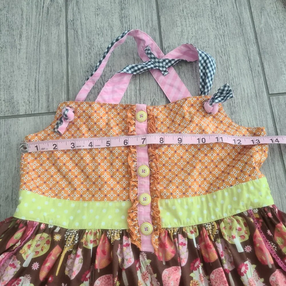 Matilda Jane Girls Multicolor Patchwork Halter Dress Size 12