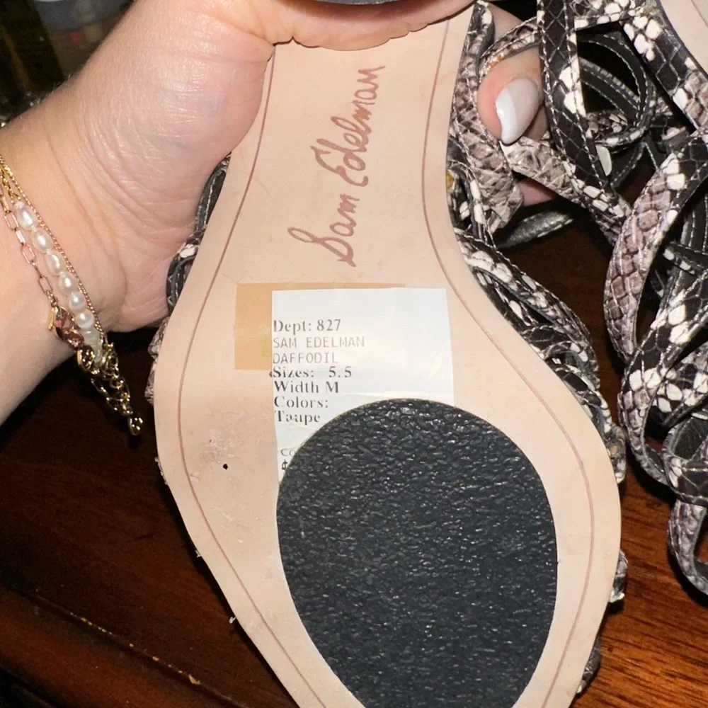 Sam Edelman strappy snakeskin