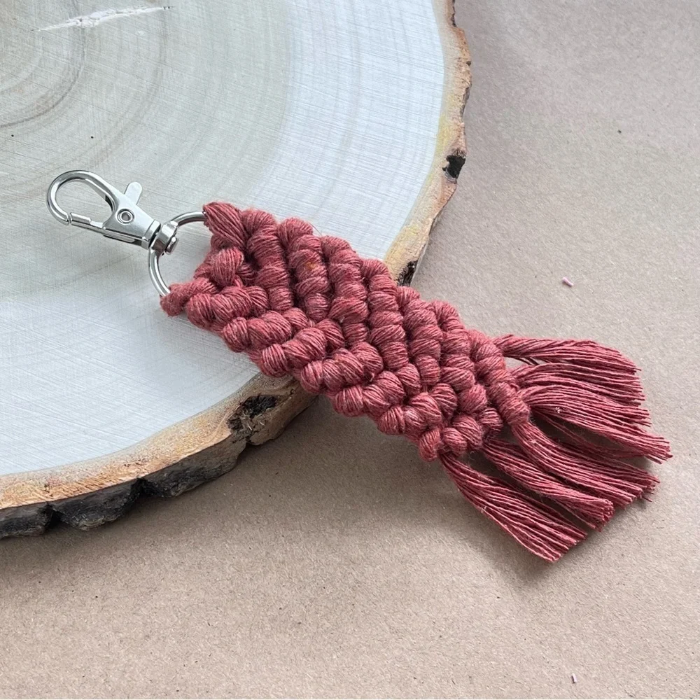 Braided Handcrafted Boho Macrame Keychain