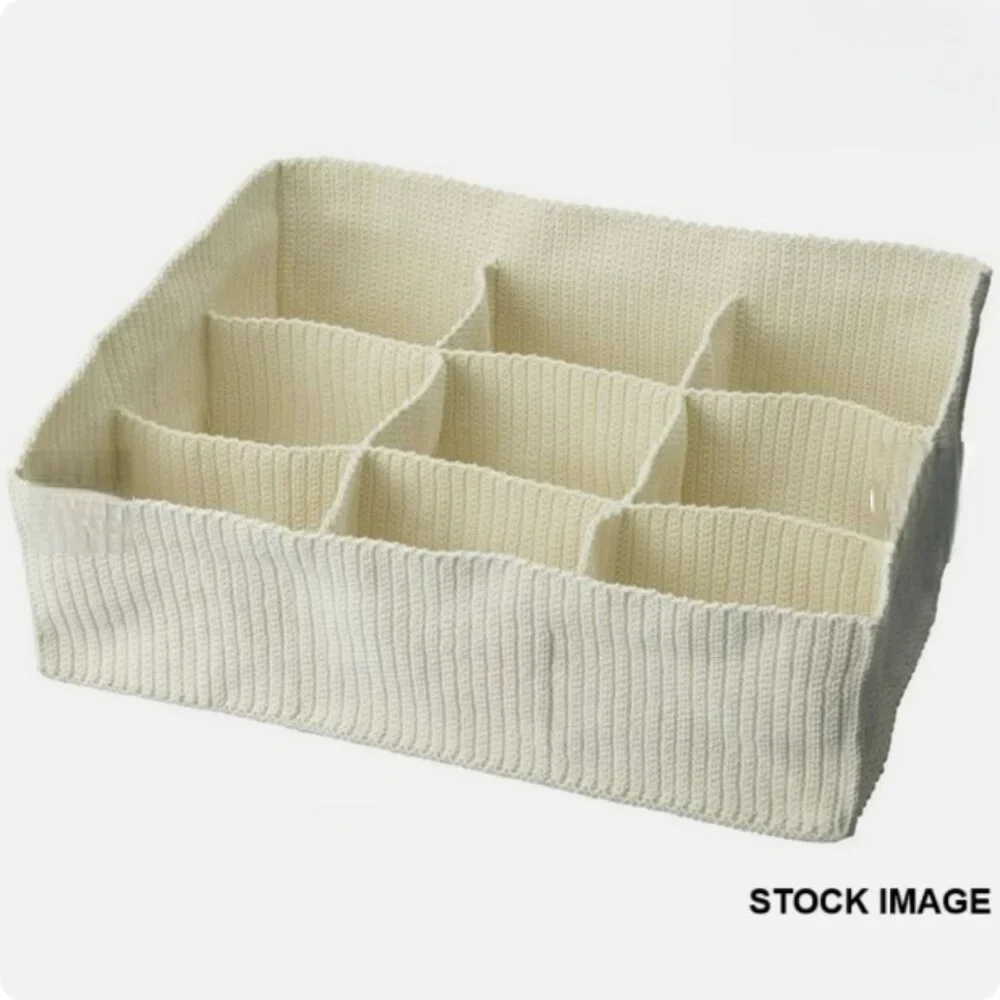 IKEA Komplement Drawer Organizer Ivory Crochet 9-Compartments Storage #0825255B