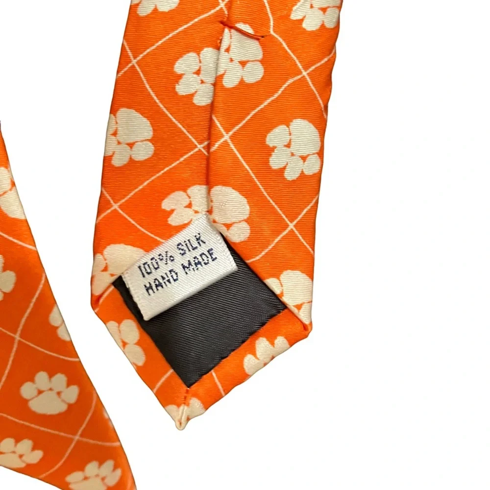 Varsity Orange Patterned Tie