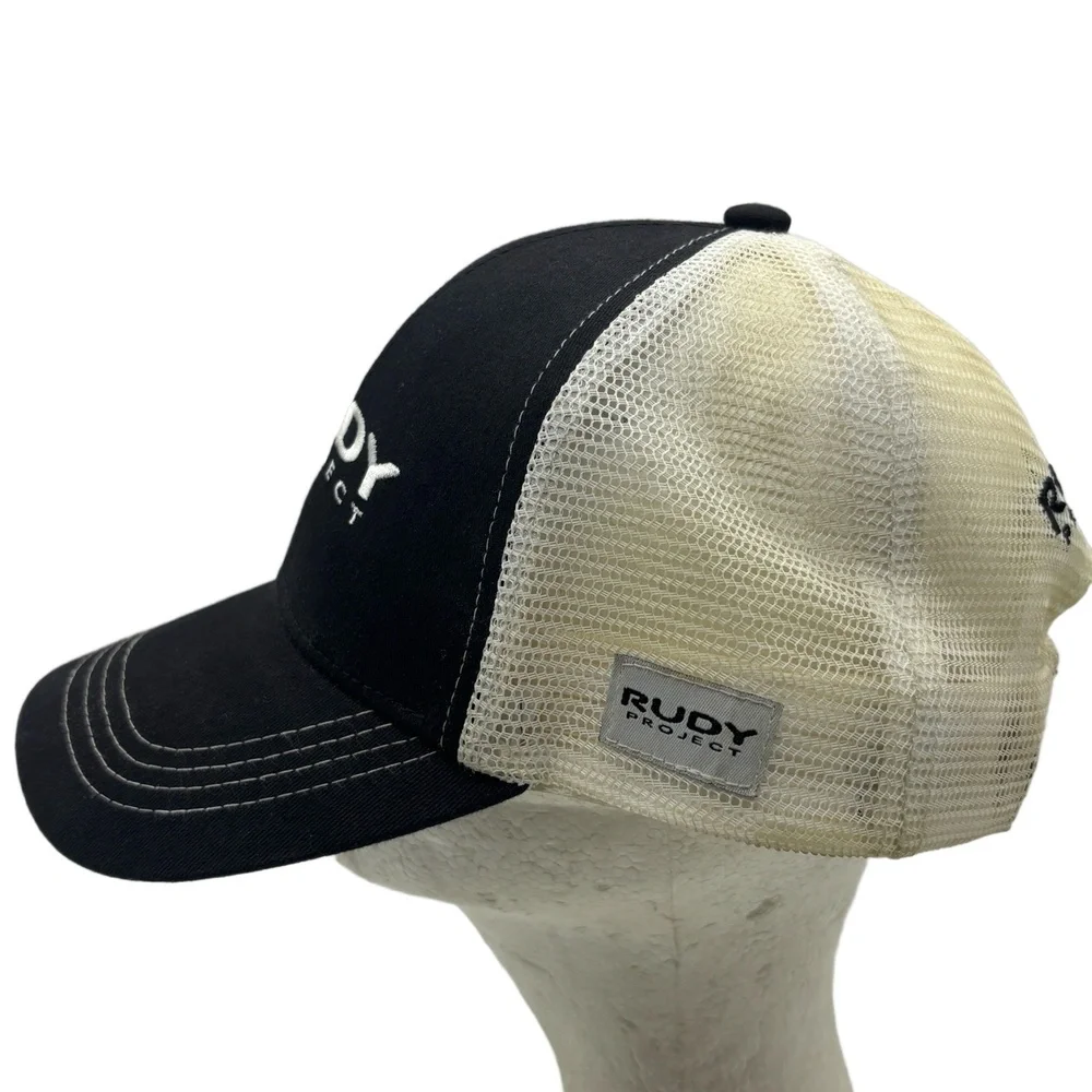 Rudy Project #1 Kona Trucker Hat Black White Mesh Snapback Cap