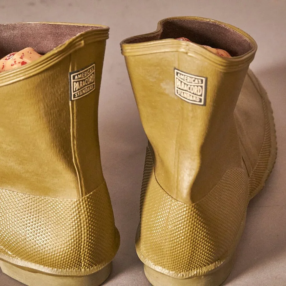 1960s America’s Paracord Army Green Galoshes Rain Boots