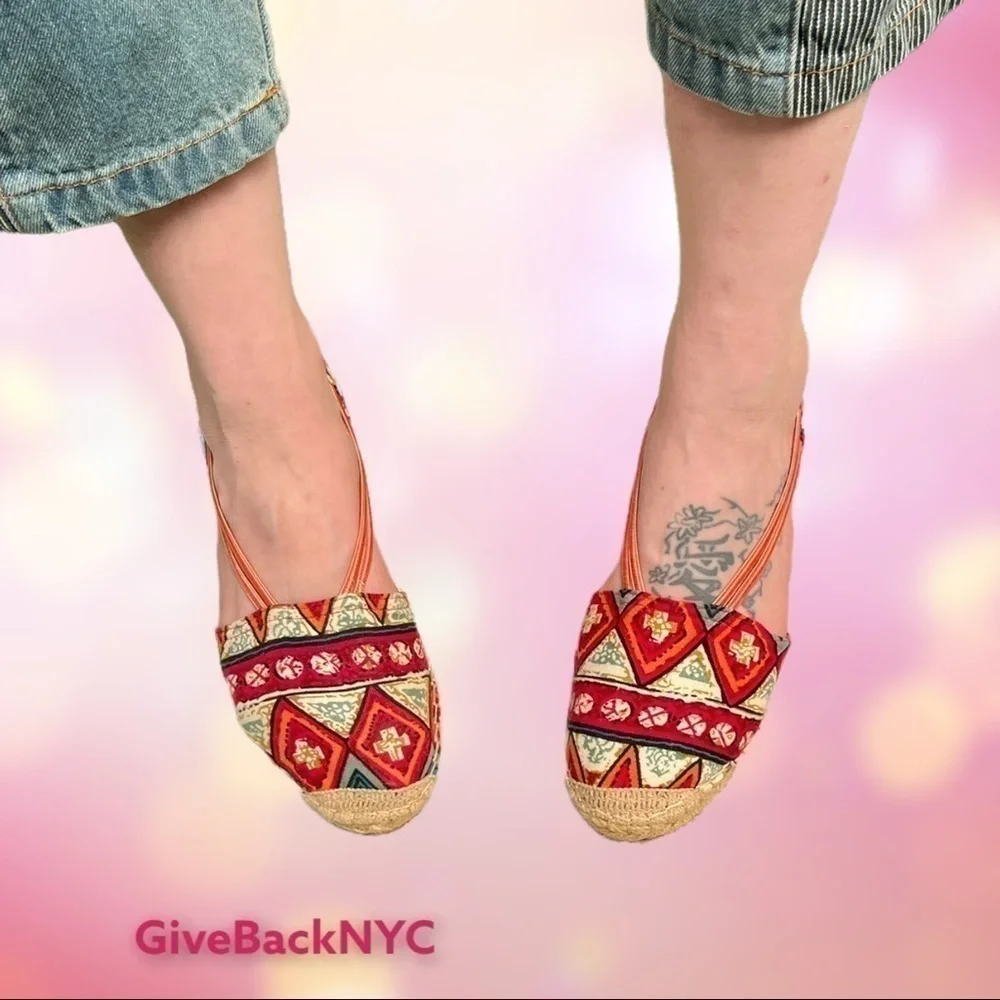 BAMBOO slingback wedges