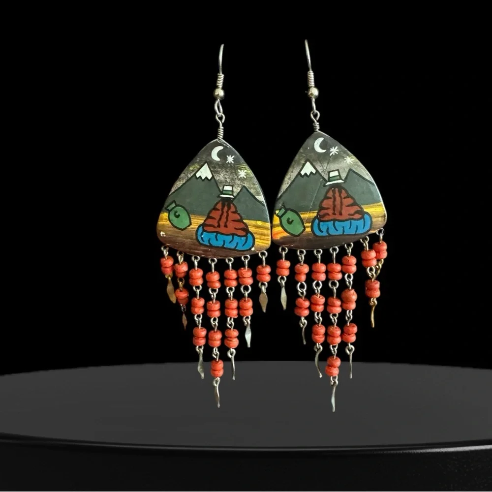 Handcrafted Multicolor Dangle Earrings