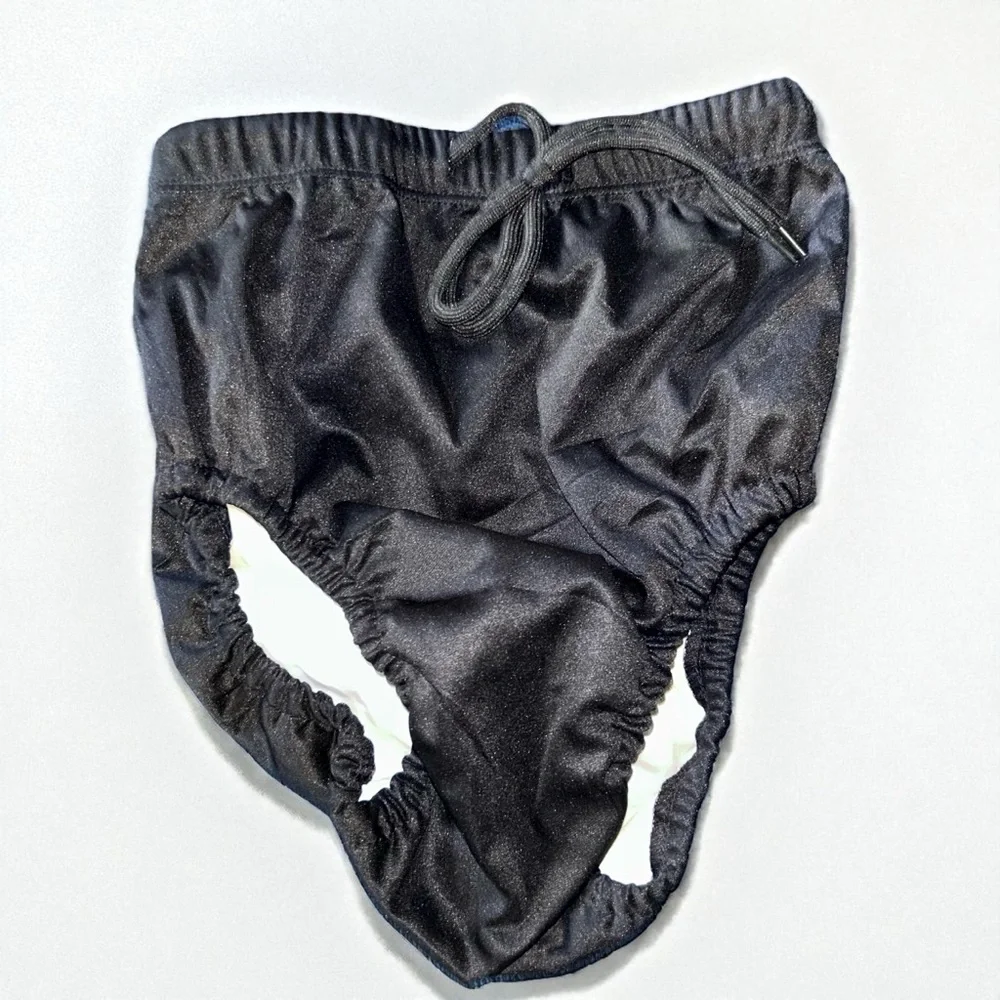 Black Swim Diaper / Reusable Swim Brief – Unisex