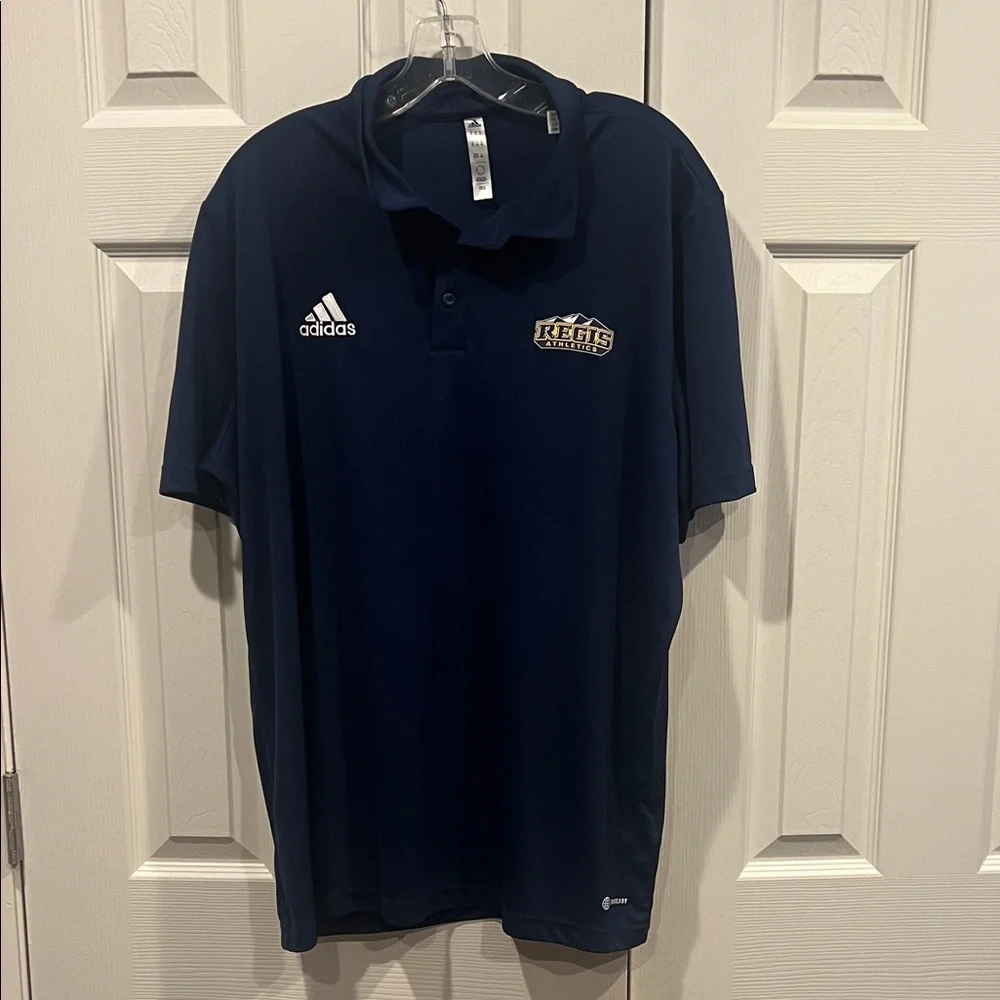 Adidas Dark Blue Men's Polo with Regis Athletics Logo