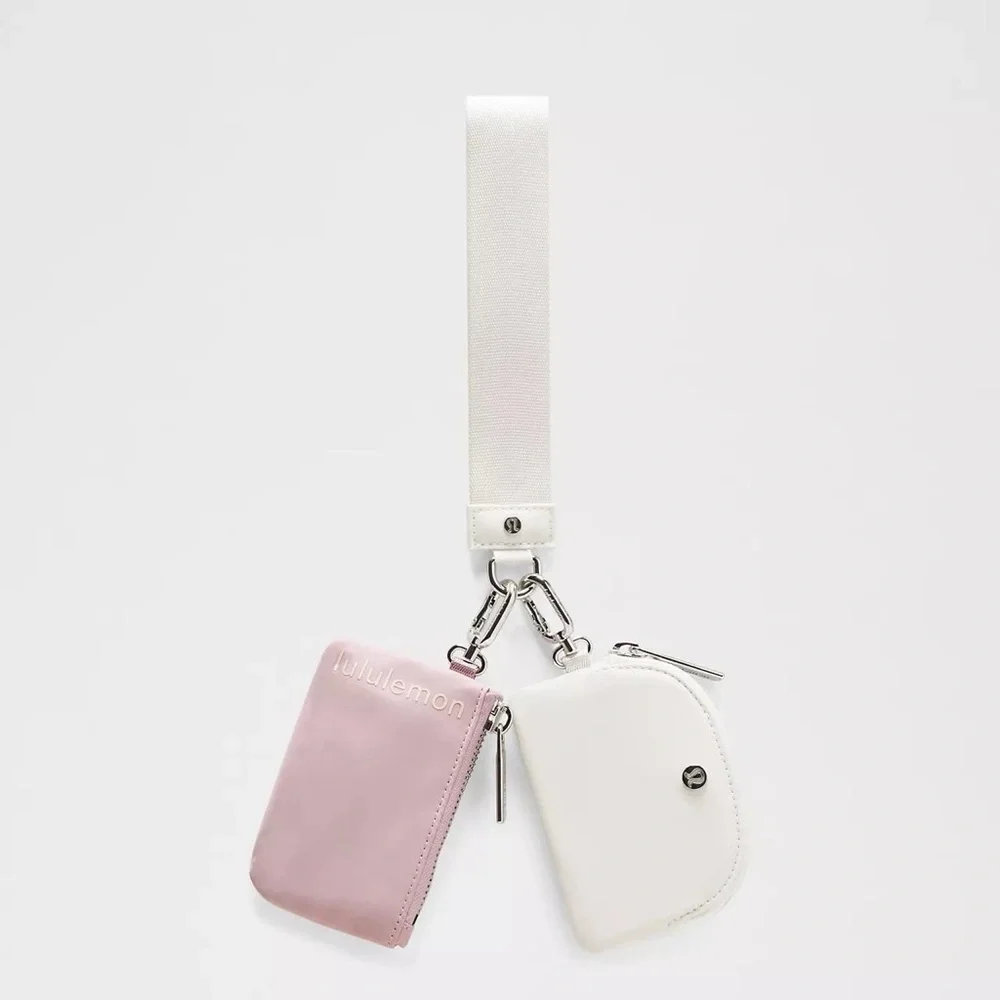 Lululemon Dual Pouch Wristlet- Pink Haze/Light Ivory