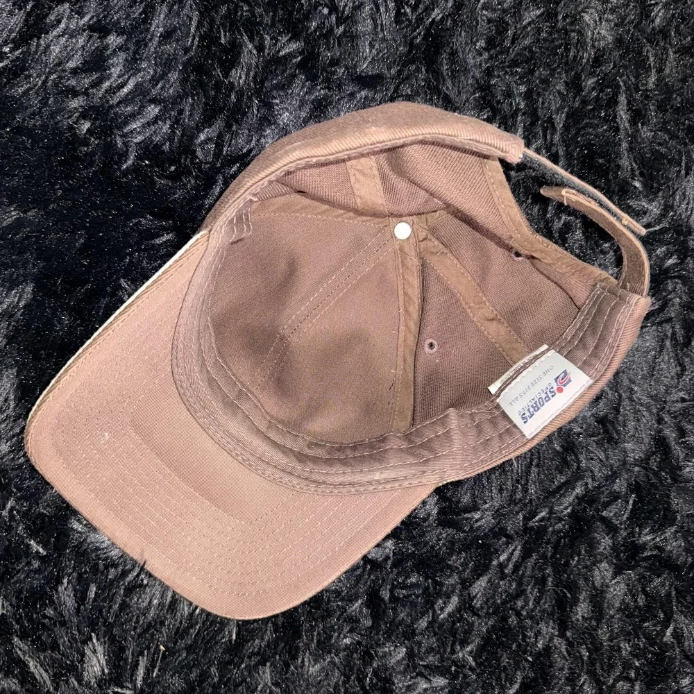 Vintage Cleveland Browns Hat Cap Strap Back One Size Brown NFL Football