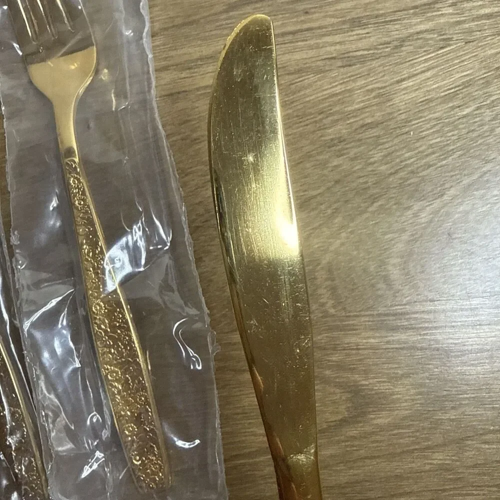 Vtg International Silver Co Rogers Gold Golden Dawn Place setting Replacement