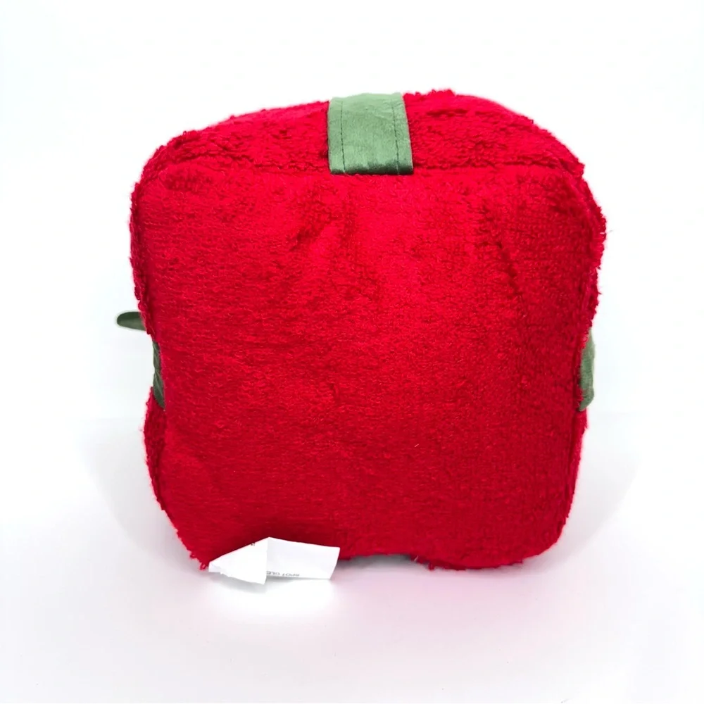 Kirkland’s Home “Wrapped Christmas Present” Cubed Pillow With Bow New Nwt