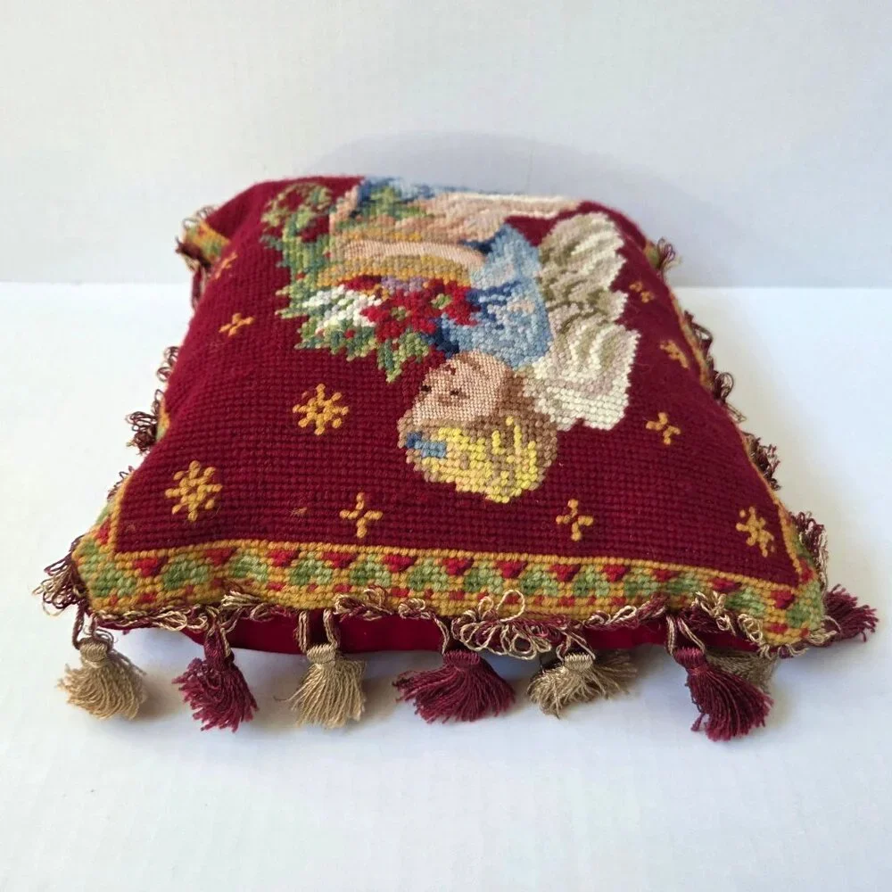 Handmade christmas needlepoint
