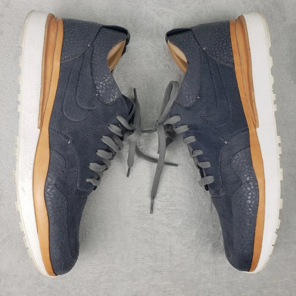 Nike Air Safari Royal Grey Suede Embossed Swoosh Mens 12.5 Sneakers 872633-003