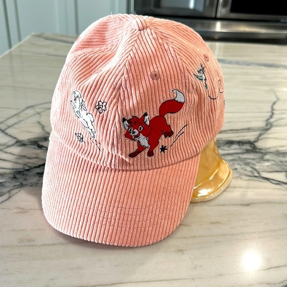 2023 Disney Parks Peach Corduroy Hat/Cap with Disney 