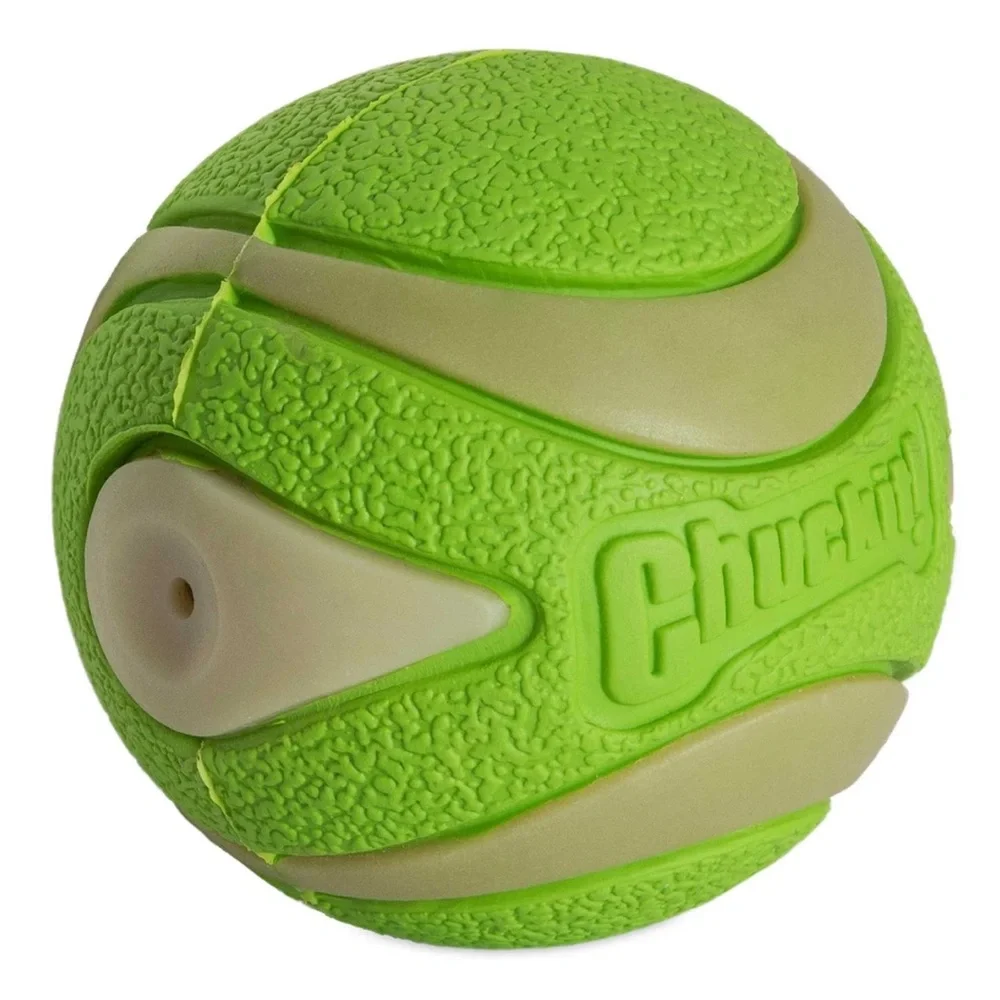 Chuckit Dog Ball Toy - Max Glow Ultra Squeaker Ball — Medium Size