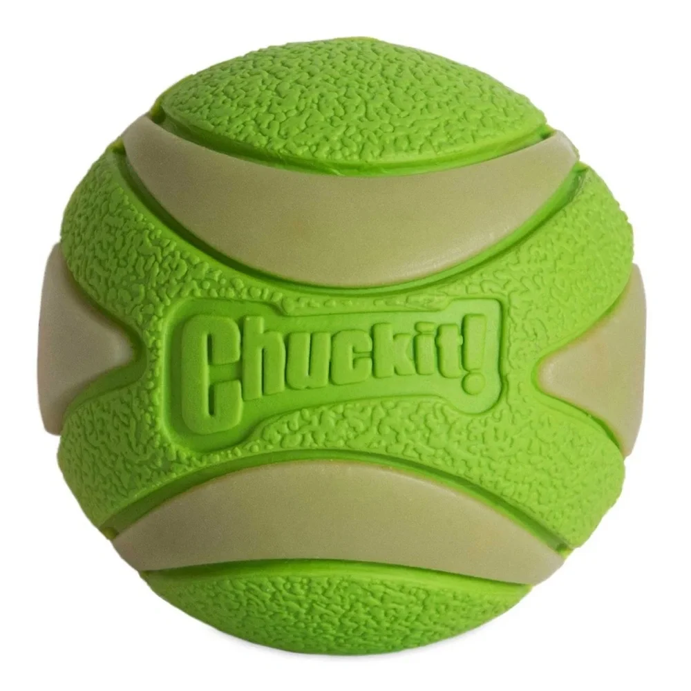 Chuckit Dog Ball Toy - Max Glow Ultra Squeaker Ball — Medium Size
