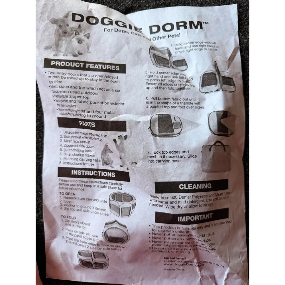 Portable Red & Beige Mesh Dog Playpen/pet playpen With Carrying Case - Doggie Do