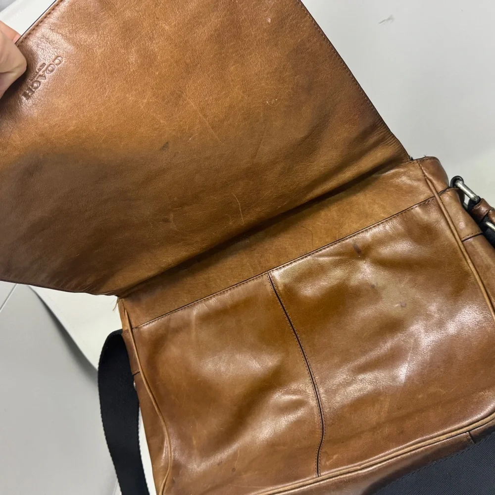Coach Brown Metropolitan Leather Briefcase Messenger Bag - Vintage