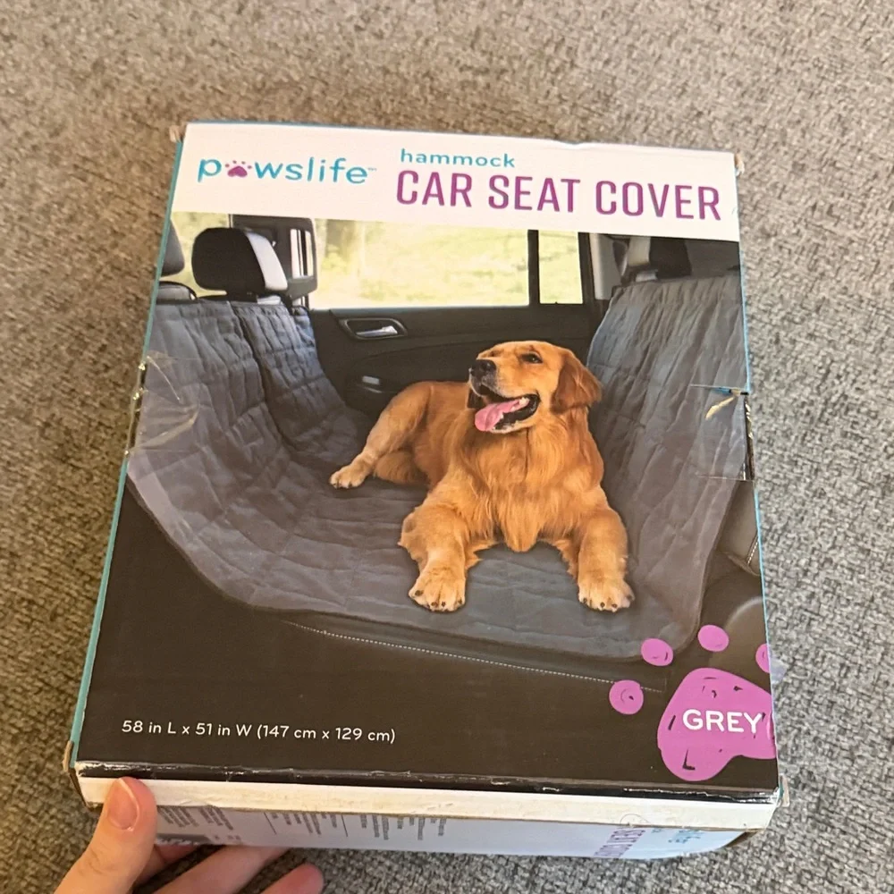 Gray Hammock Car Seat Cover for Dogs