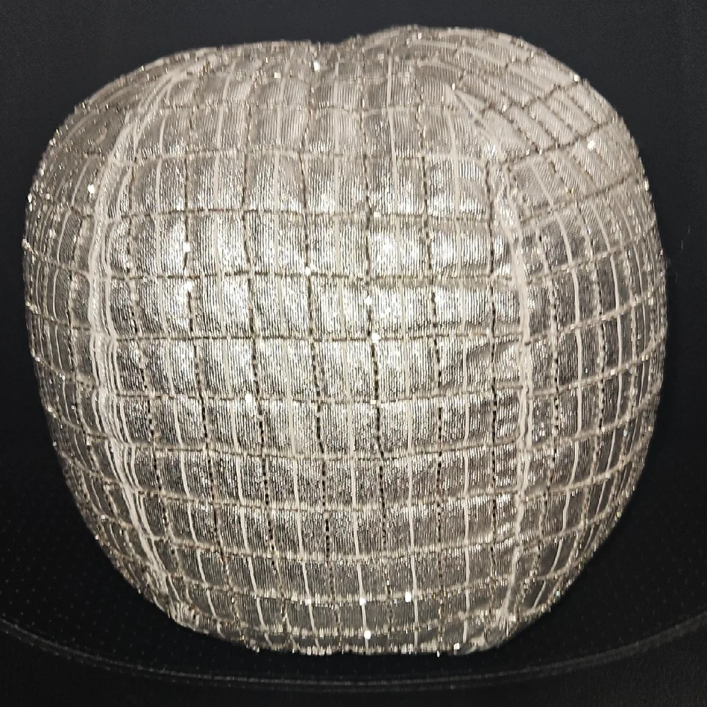 Elie Tahari Shimmering Silver Accent Pillow