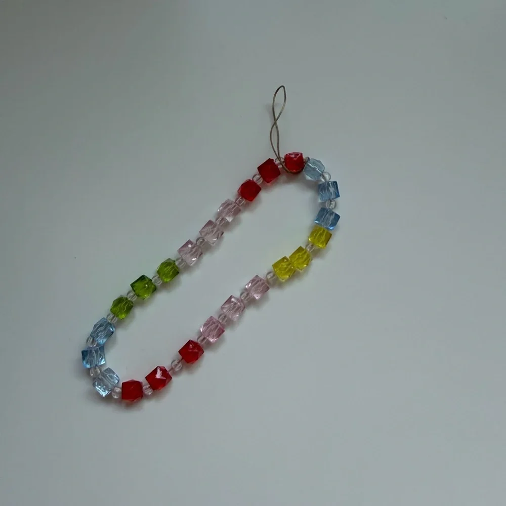 Vibrant Multicolor Beaded Phone Charm