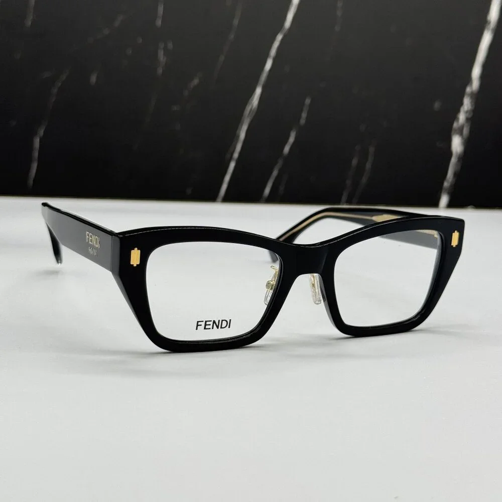 NEW FENDI BLACK WOMEN EYEGLASSES FENDI FE50118F OO1
