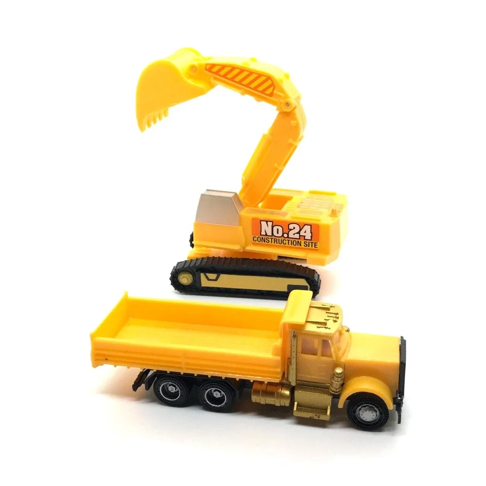 Construction Dig Cake Topper Dump Truck, Digging Crane Decopac Yellow