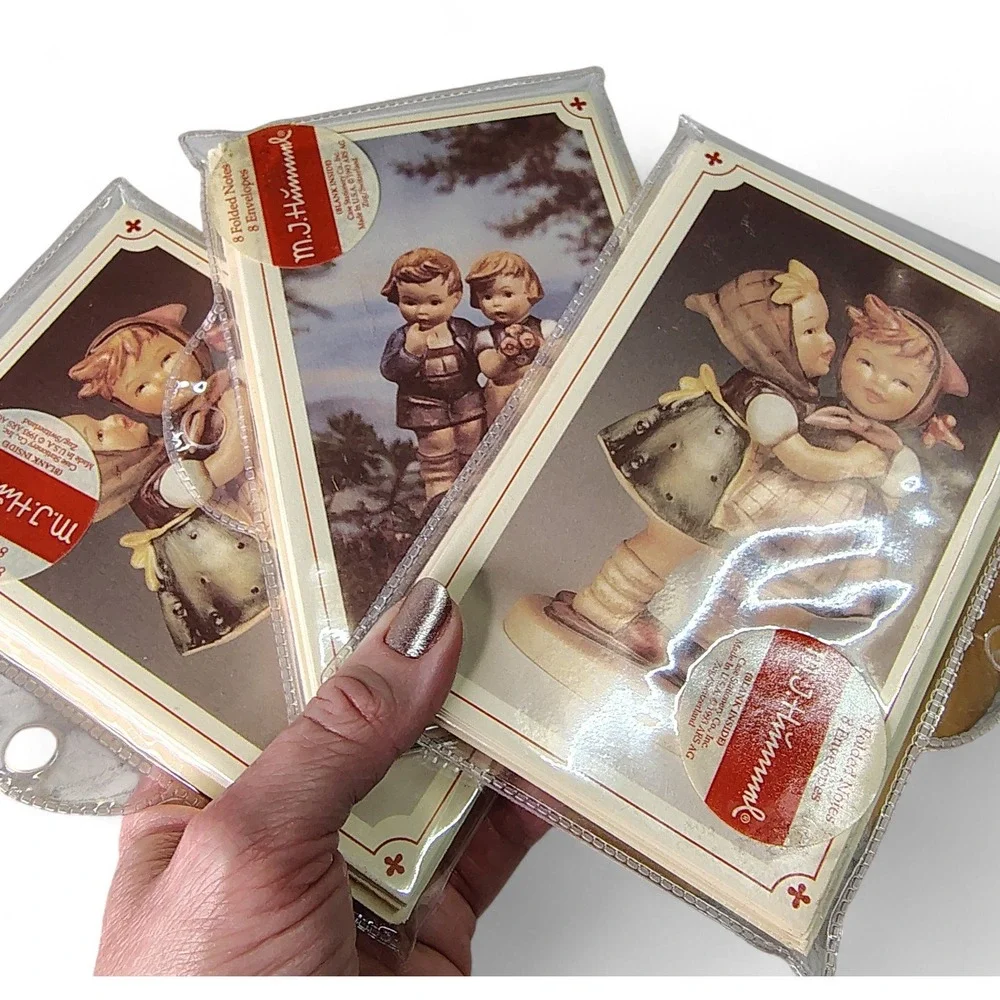 MJ Hummel Blank Note Cards Set of 3 New Vintage Stationery Collectible