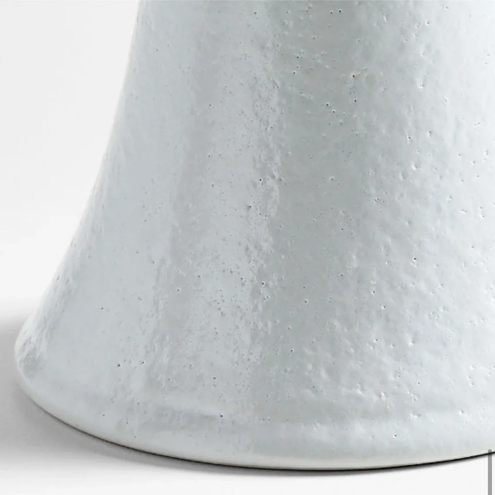 New! 🇮🇹🕯️✨Crate&Barrel White Ceramic Tapered Candle Holder 12.5”