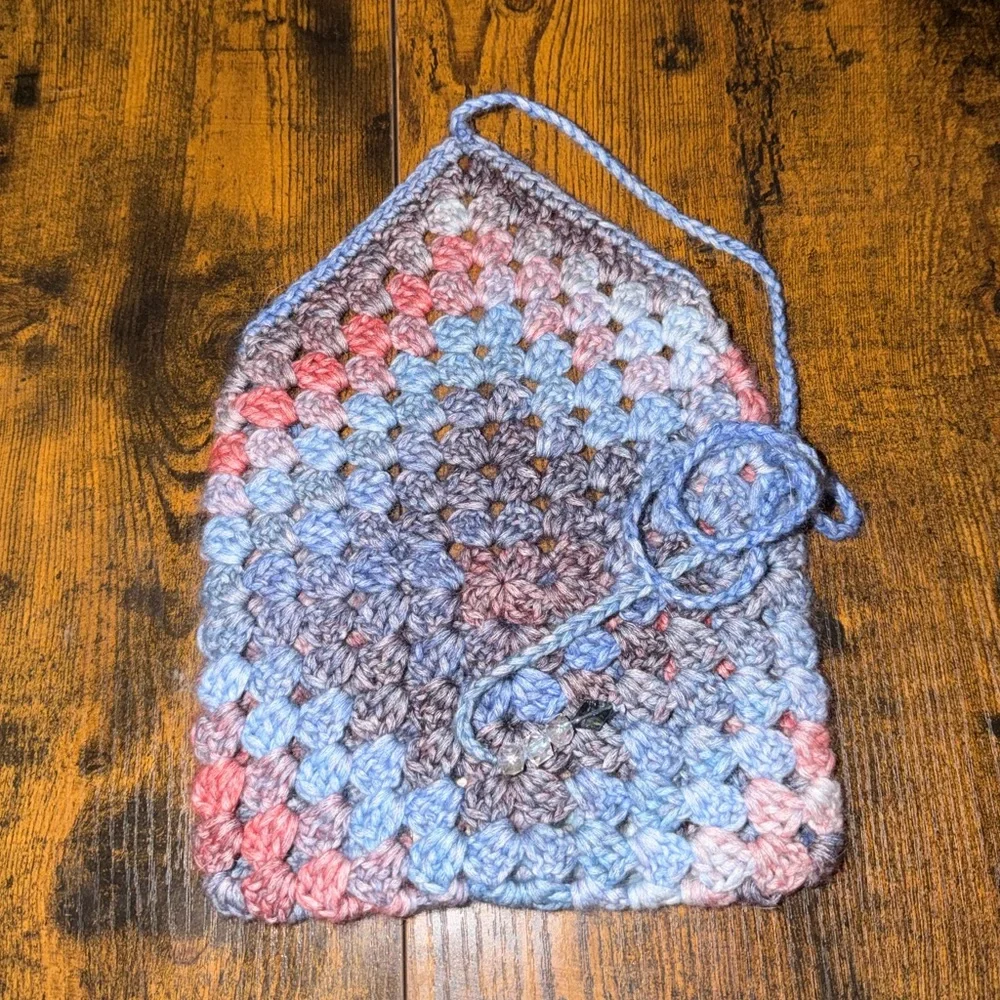 Handmade crochet pouch