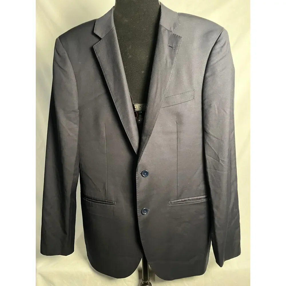 Privé Baron Super 150s Wool Blazer Men’s 40L Navy Luxury Jacket