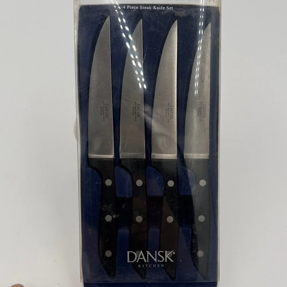 Dansk Kitchen Black Handle Steak Knife Set