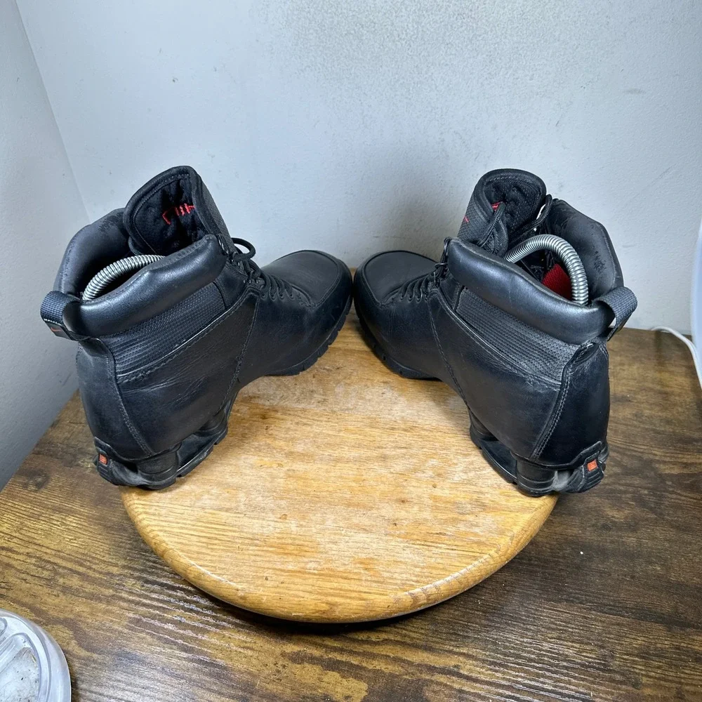 Nike Shox Neo Mens Black Leather Waterproof Hiking Boots Size 7 308659-016