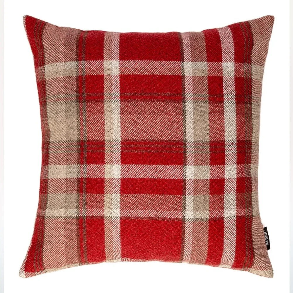 McAlister ‘Highlands’ Red Tartan Plaid Throw Pillow Cover 20x20” (1-Count)