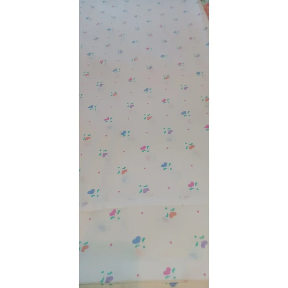 STEVENS Twin Flat Sheet Pillowcase Hearts Country Cottagecore Kidcore 80s 90s