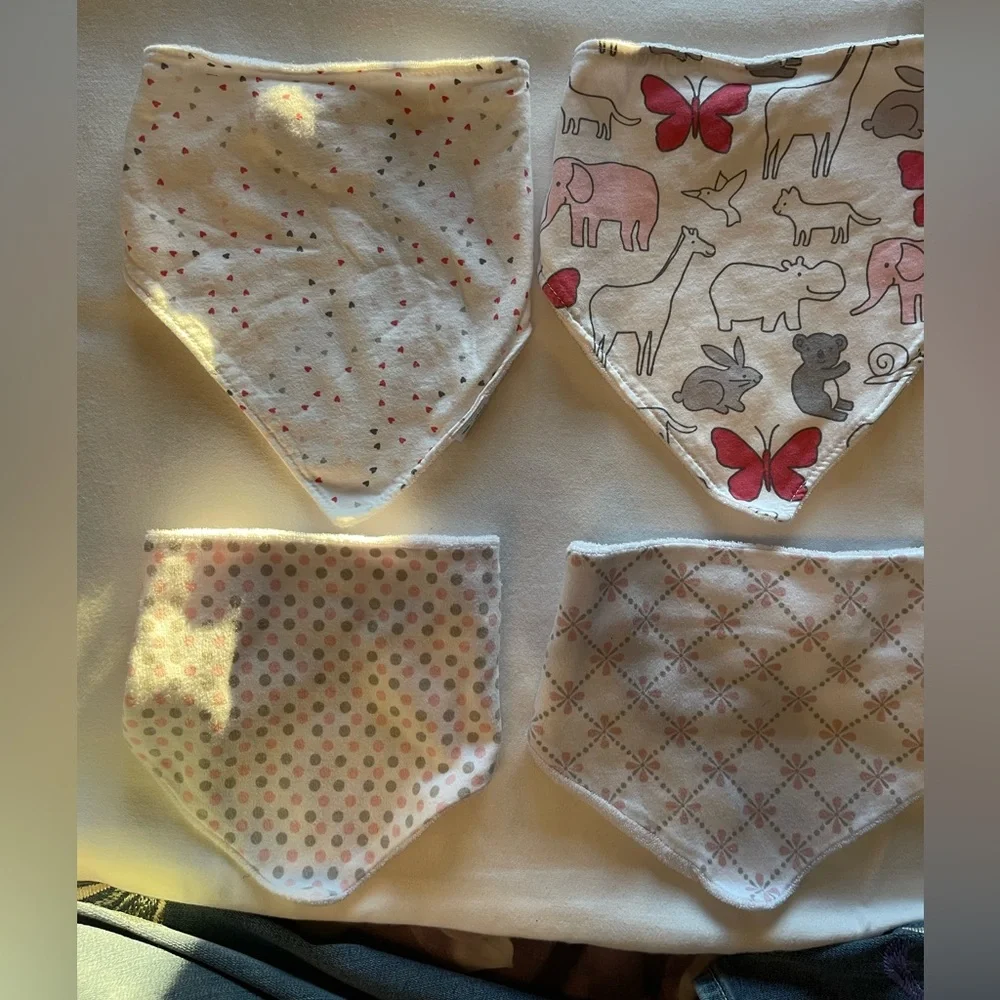One size Animal Print and Polka Dot Baby Bandana Bibs