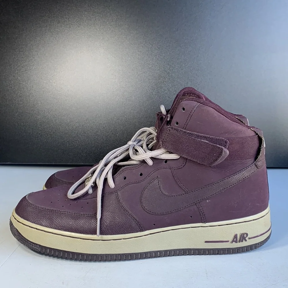 Nike Air Force 1 High ’07 Men’s Size 12 Port‎ Wine Suede Basketball Sneakers