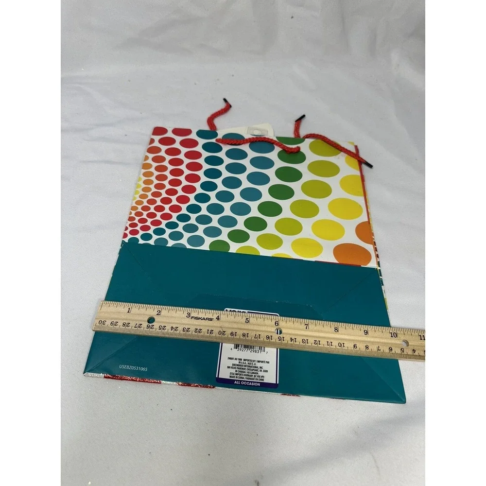 VOILA gift bag party bag BIRTHDAY approximately  5 X 10 inch 12 inches tall
