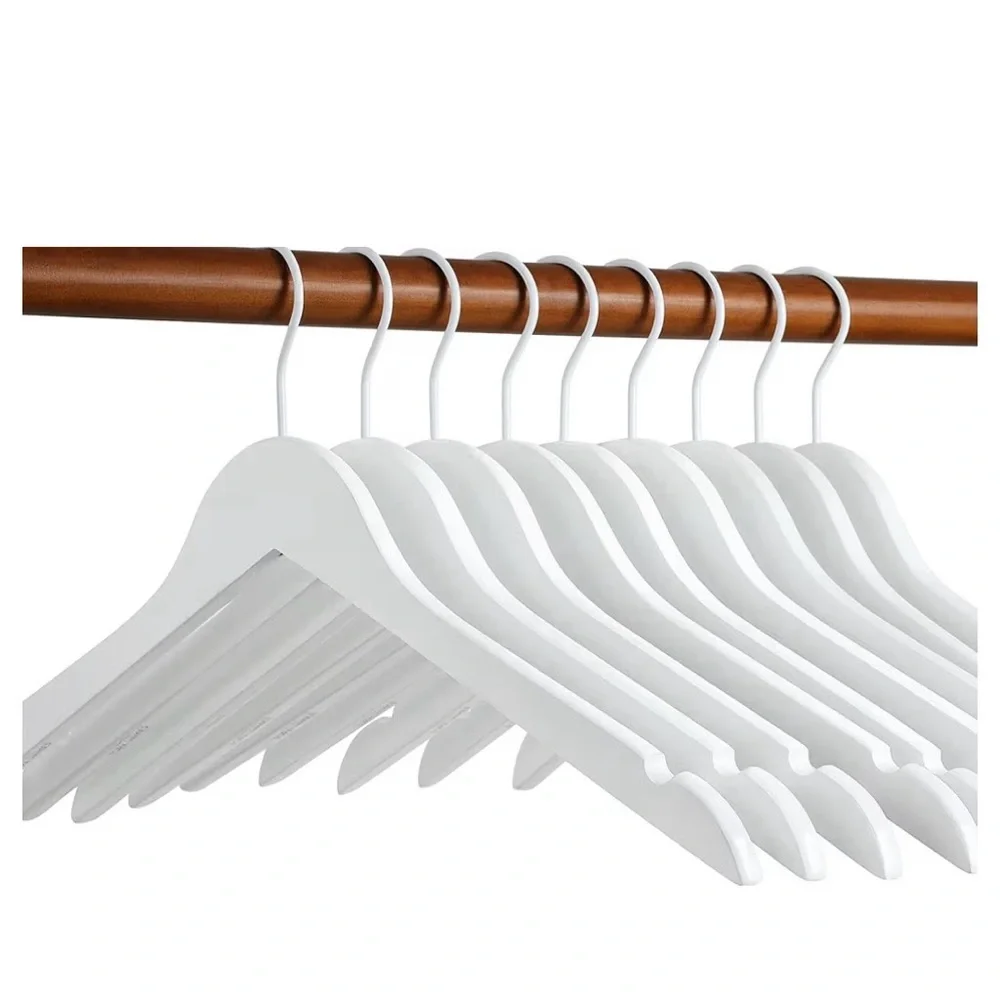 White Wooden Clothes Hangers