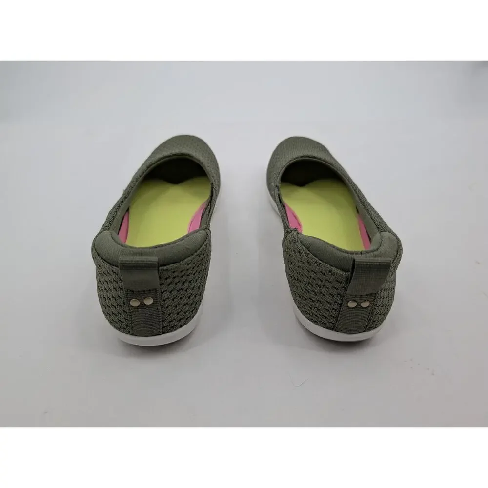 Ryka Cheri Flat Shoe in Dark Green Size 5.5 Women's Slip Ons Comfort Athleisure