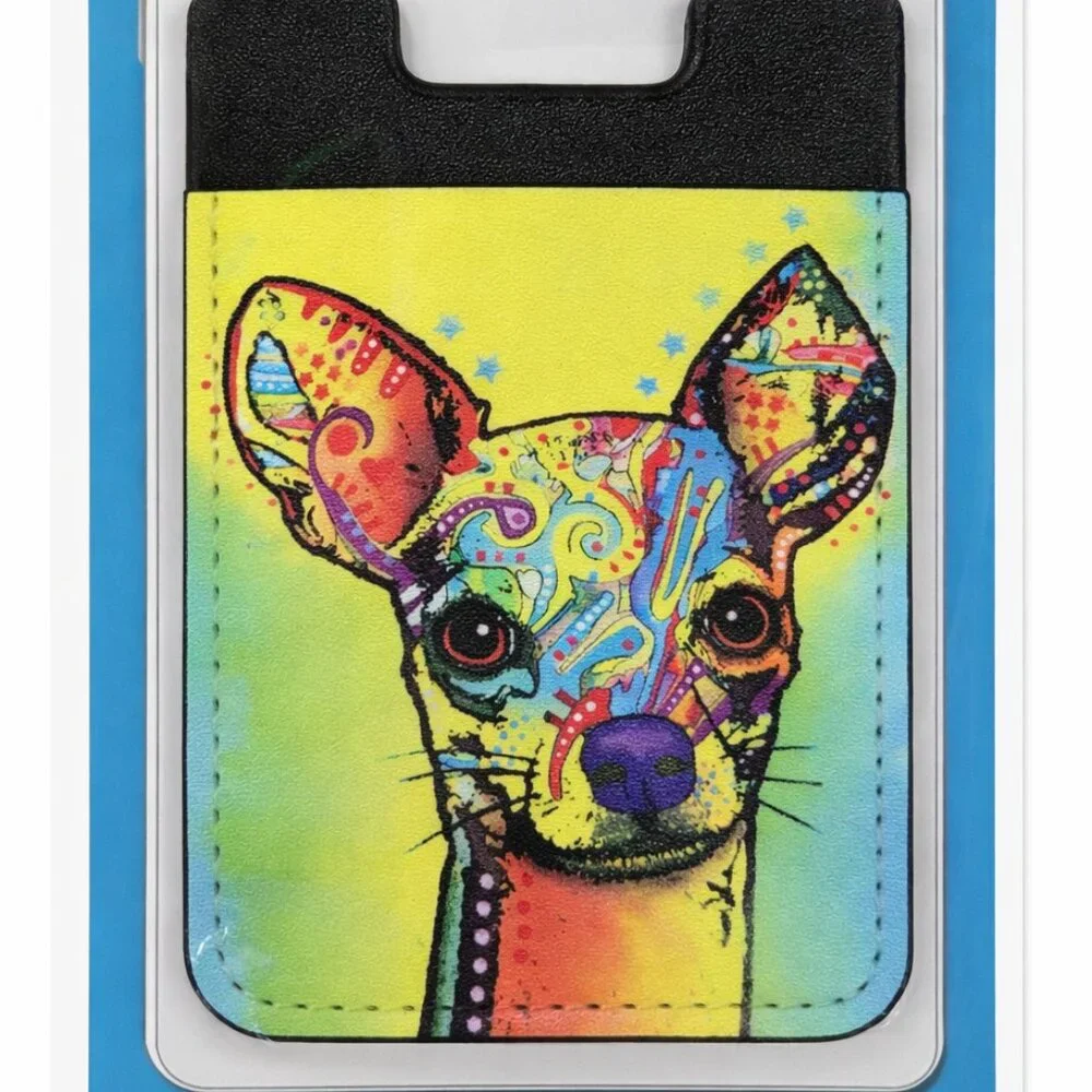 Enjoy It LLC, Chihuahua Phone Pocket by Dean Russo – Stick-On Card Holder – New