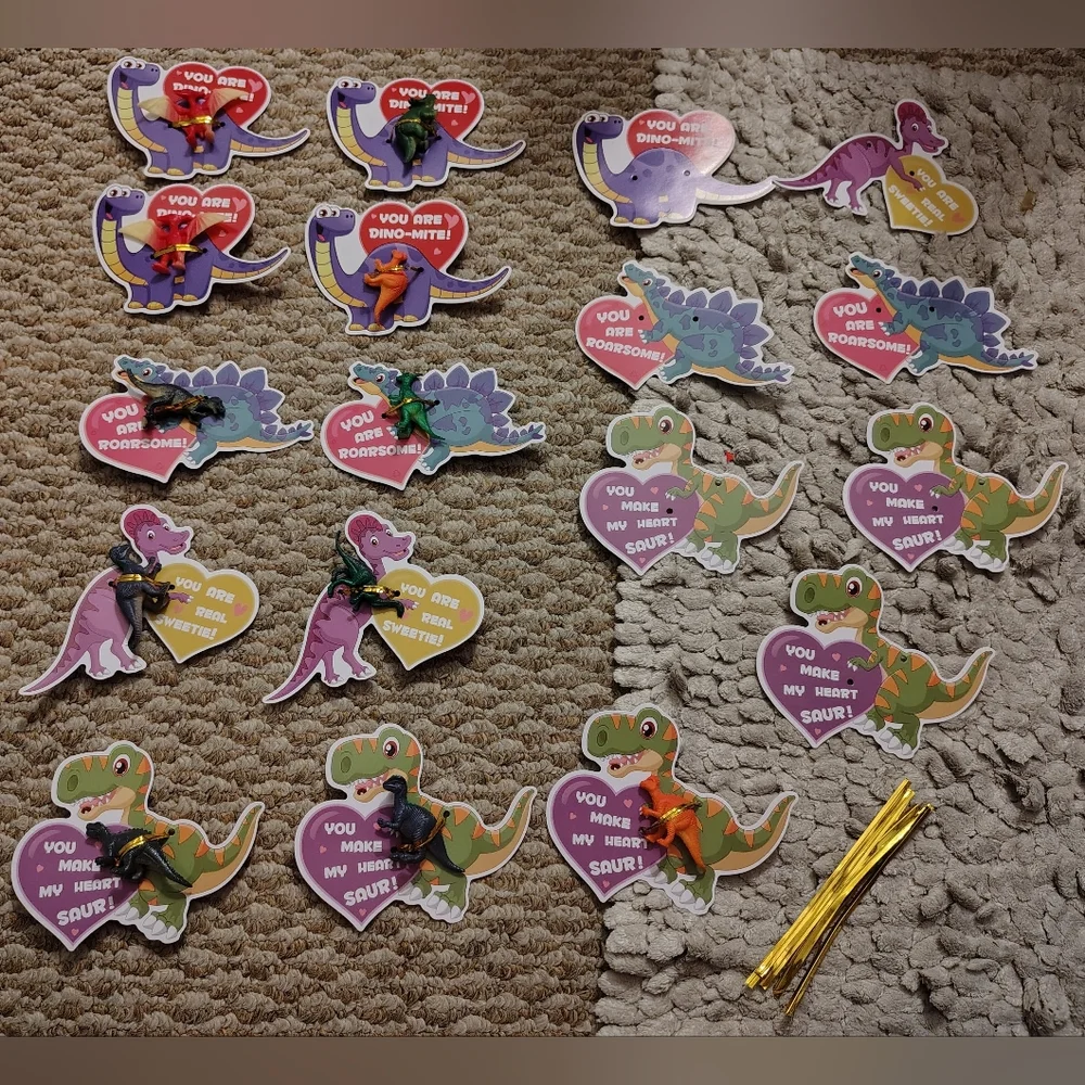 (18)Dinosaur Valentine Cards