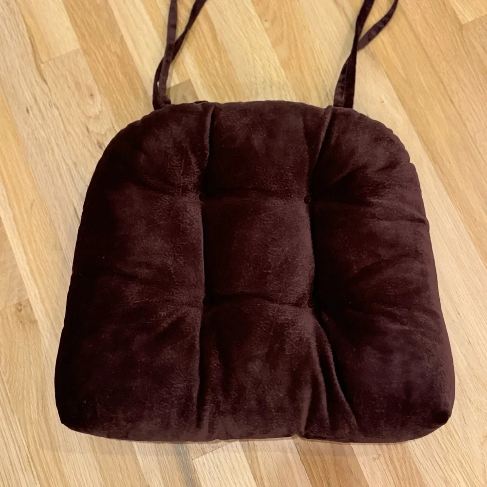 Vintage Indoor Reversible Velvet Chair Pad / Cushion